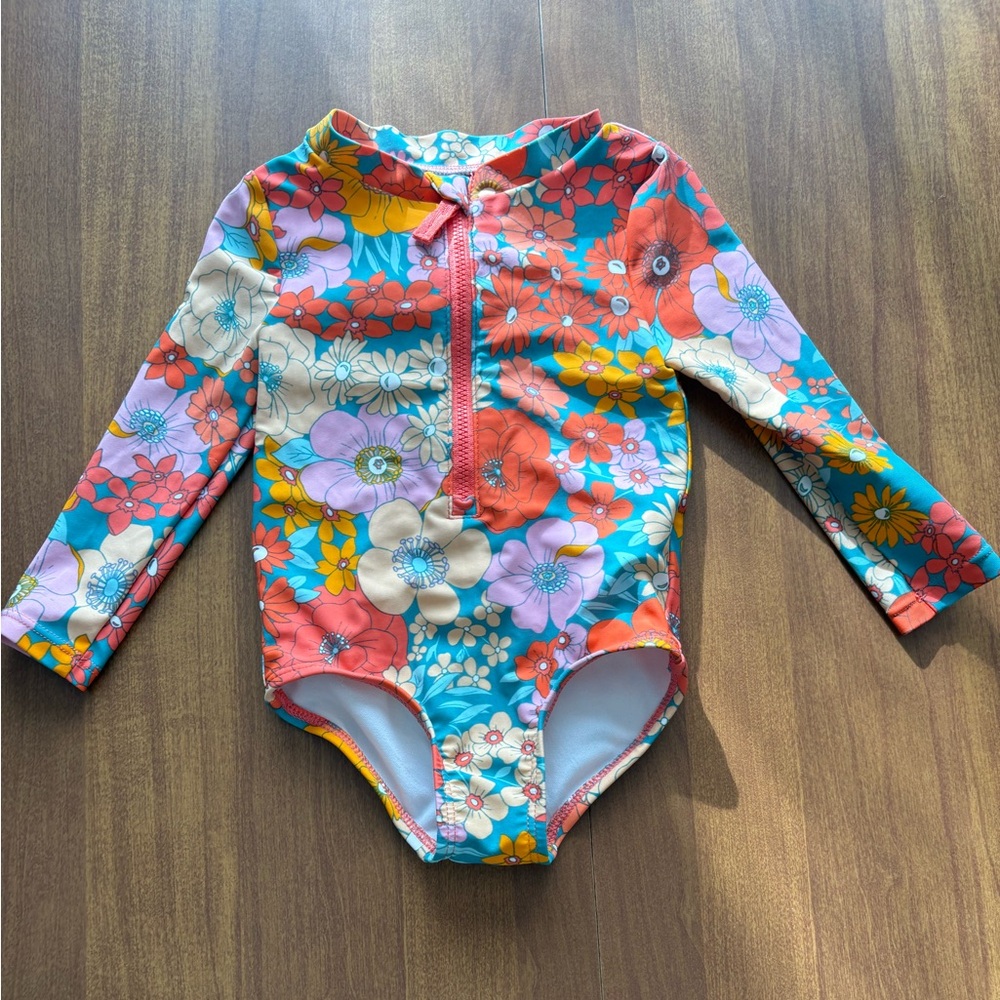 Carter's Multicolor Floral Kids Rashguard size 12 months